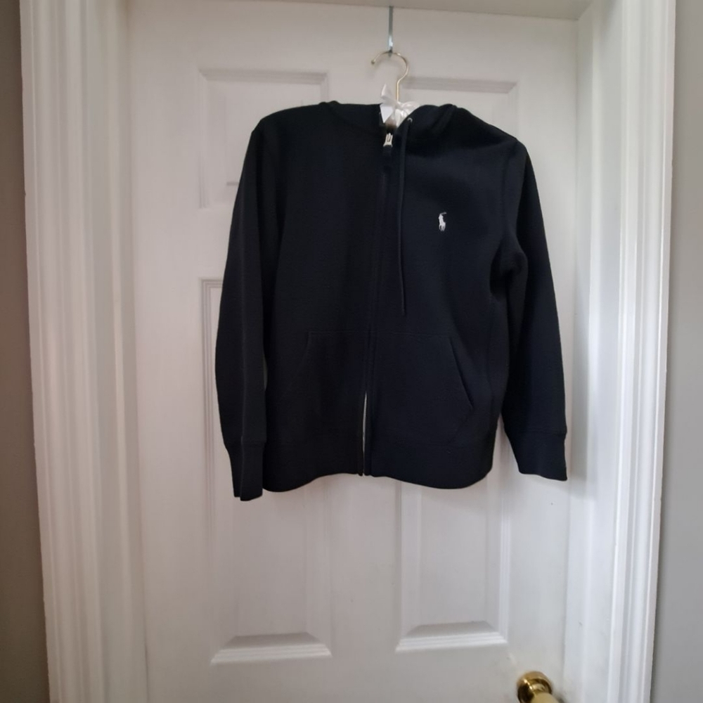 Ralph lauren sport blue Hoodie vintage white polo